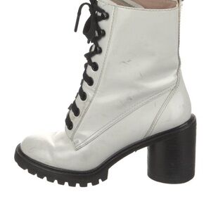 Marc Jacobs White and Black Lace Up Boots